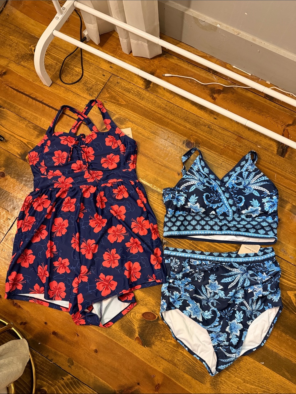 Lot of 2 Bloomchic swim romper and two piece- 12